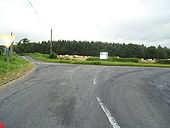 Junction of B4383 with A489 near Lydham - Geograph - 543303.jpg