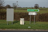 Milepost and modern signs, Playley Green - Geograph - 371094.jpg