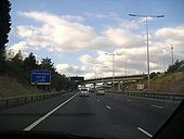 An older motorways merge sign at M5 J4A. - Coppermine - 7507.JPG