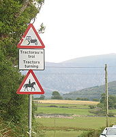 Road Signs on the A4085 at Pen-Cefn - Geograph - 230892.jpg