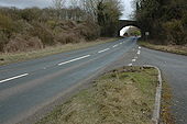 Railway bridge over the A436 - Geograph - 1735540.jpg