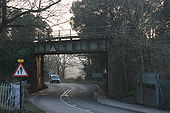 Railway Bridge over the A225, Eynsford Station - Geograph - 1735547.jpg