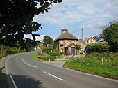 Junction of Tidnor Lane and the A438 at Lugwardine.jpg