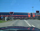 Train on the Level Crossing at Beal - Geograph - 16071.jpg