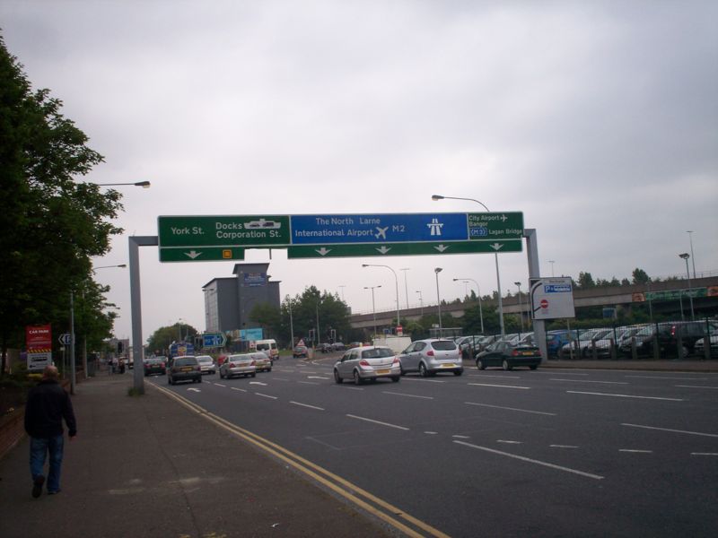 File:Gantry Sign on the Northern Irish A12.JPG