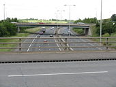 M5 at junction 6 roundabout - Geograph - 856697.jpg