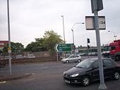 A typical UK flag sign found on the A12 (NI).JPG