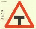 T-junction ahead - phased out in 1975