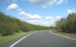 Slip road off the A428 - Geograph - 1795226.jpg