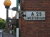 Sign at Riverhead, north of Sevenoaks - Coppermine - 6356.jpg