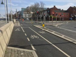 Liffey Quays cycle route.