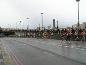 London Marathon runners on Victoria Embankment - Geograph - 765008.jpg
