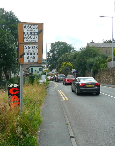 File:Old road sign, Baildon Road, Baildon - Geograph - 1468015.jpg