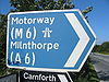 End of the A601(M) Single Carriageway at the junction with the B6254 - Coppermine - 2059.jpg