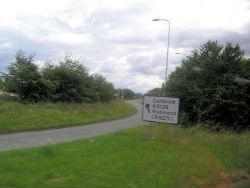 Catterick turnoff from A1 - Geograph - 1394011.jpg