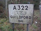 Old sign in Bisley, Surrey - Coppermine - 21483.JPG