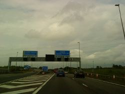 On the M42 crossing the M6 Toll road - Geograph - 1888012.jpg