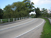 A438 crosses the River Lugg, Lugwardine Bridge.jpg