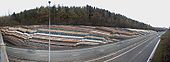 A442 Queensway, Telford - the 'Geological' wall - Coppermine - 5124.jpg