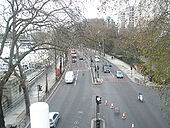 View from Waterloo Road down onto Victoria Embankment - Geograph - 1643397.jpg