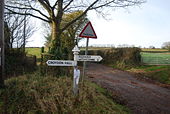Road sign, Felon's Oak - Geograph - 1647456.jpg