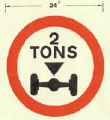 Axle weight limit in tons - phased out in 1981