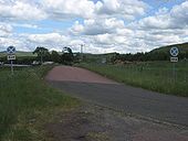 Old 'Clearway end' signs, original A74, Crawford - Coppermine - 18521.JPG