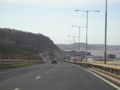 The A55 approaching Colwyn Bay
