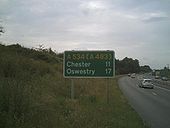 Route confirmation sign on A5156 - Coppermine - 22725.jpg