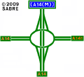 The layout of the interchange until 2019.