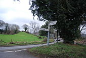 Signpost, Allerford turn off A39, - Geograph - 1657573.jpg