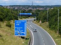 A46 at junction 21a of the M1 motorway - Geograph - 4102360.jpg