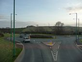 Roundabout on the A23 near Noble's Hospital - Geograph - 1883777.jpg