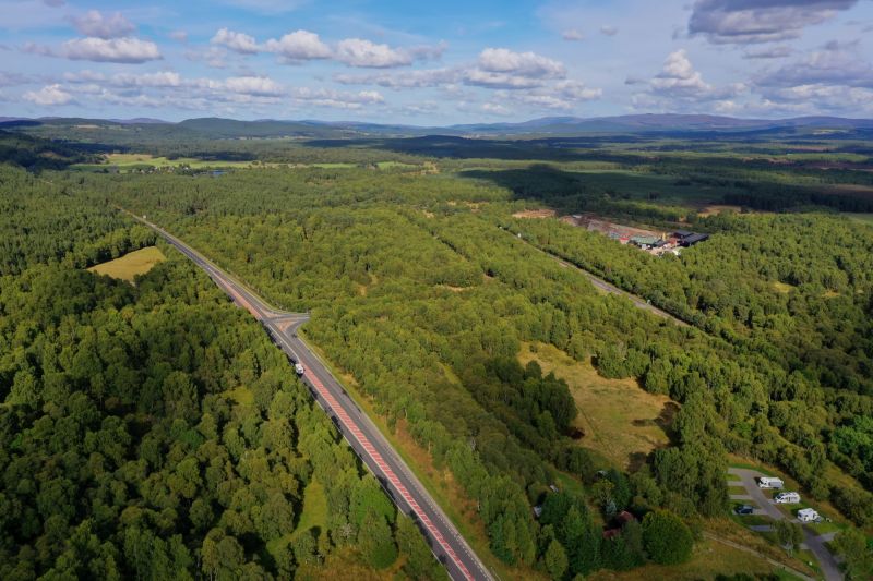 File:A9 Granish Junction - aerial from SW.jpg
