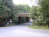 Railway bridge, Wrotham Heath, Kent - Geograph - 258910.jpg