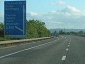 M5 southbound junction 25 for Taunton - Geograph - 1326050.jpg