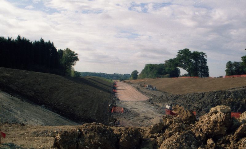 File:A10 under constuction at Thundridge - 51.846799N 0.0166272W.jpg