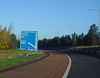 Motorway sign on slip road - Geograph - 1307259.jpg