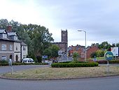 Whitchurch - "The Mount" roundabout - Geograph - 219368.jpg