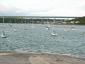 Cleddau Bridge from Hobbs Point - Geograph - 462763.jpg