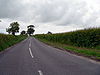 Sharp bend on Blundeston Road B1074 - Geograph - 451040.jpg