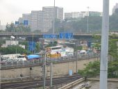 Morning rush on the approach to the central tunnel under Hong Kong Harbour from the Kowloon side - Coppermine - 2043.jpg