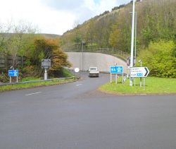 The only slip road at M4 motorway junction 39, Margam, Port Talbot - Geograph - 2954313.jpg