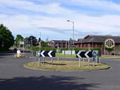 Signage on a 20mph limit roundabout - Coppermine - 12273.jpg