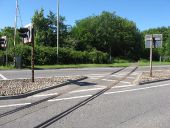 Level crossing on the A473 near... (C) Gareth James - Geograph - 2441781.jpg