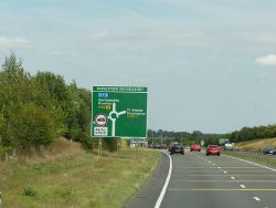 The A 43 at Barleymow Roundabout - Geograph - 4644600.jpg