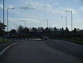 Roundabout at A462 and B4156 - Geograph - 1580287.jpg