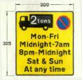 Repeater sign used in Controlled Parking Zones for lorries - phased out in 1981