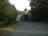 Rail Bridge over A498 - Geograph - 62711.jpg