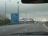 Split between the A580 and M60 branches of the M61 at Linnyshaw Moss (aka Worsley Braided Interchange). - Coppermine - 1223.jpg